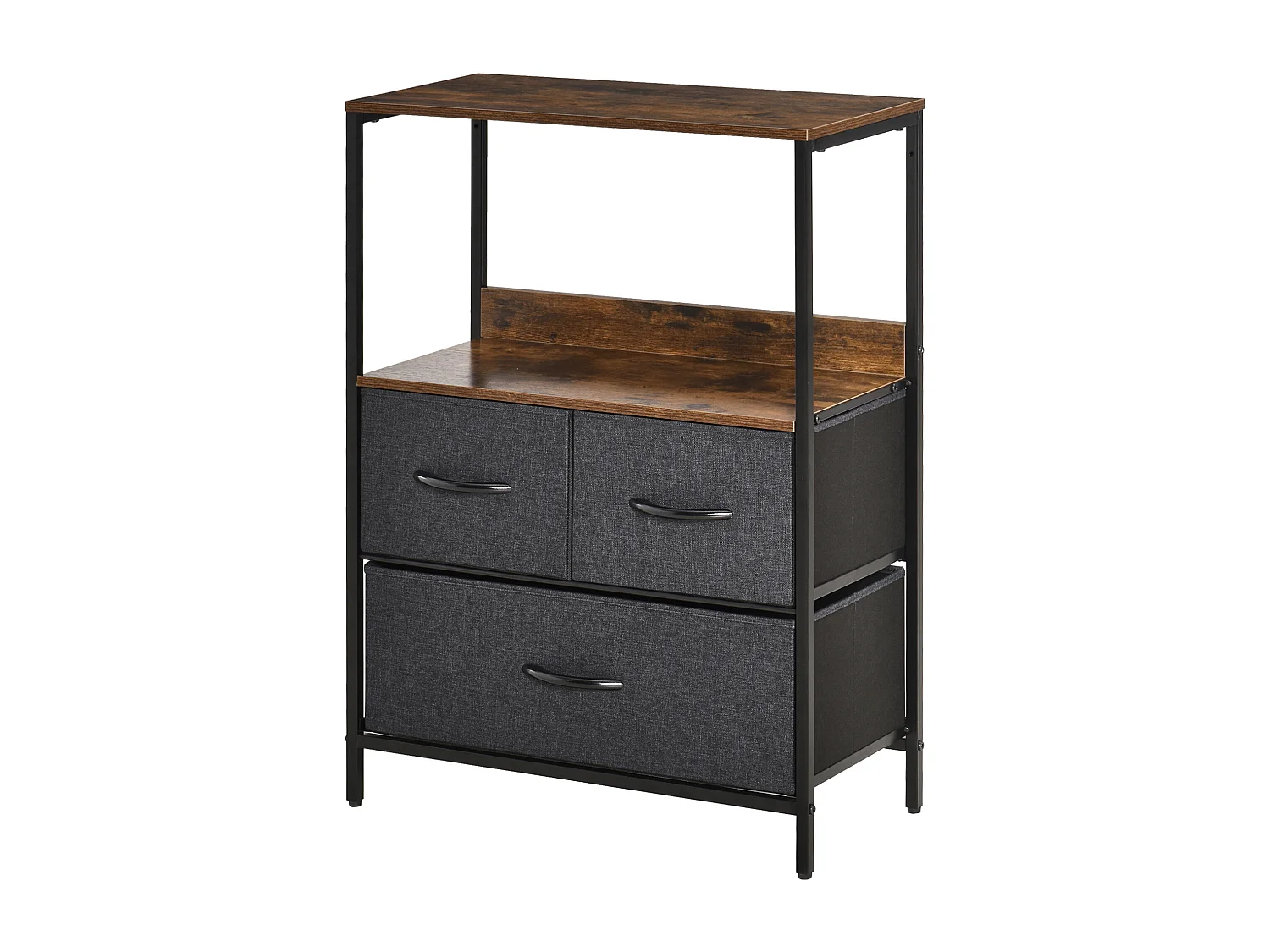 Mobile cassettiera multiuso 3 cassetti in tessuto 58x29x81.5cm