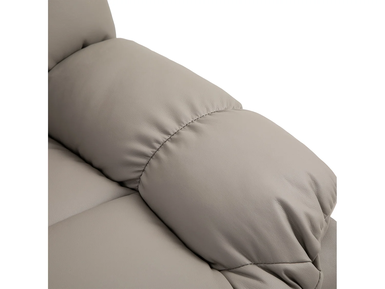 Poltrona relax massaggiante e reclinabile in finta pelle grigia