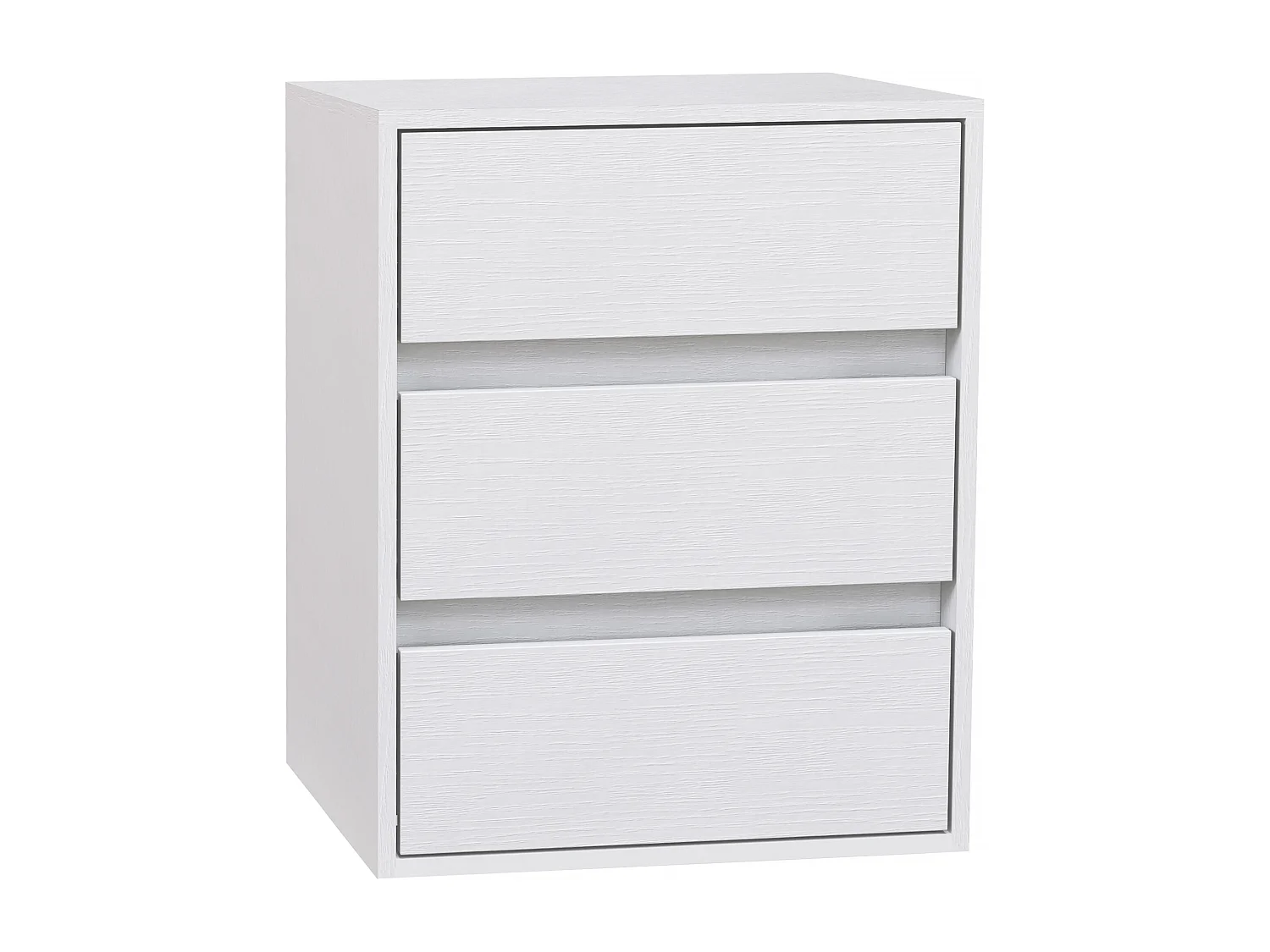 Cassettiera 3 cassetti moderna in truciolato 40x30x50.5 cm bianco
