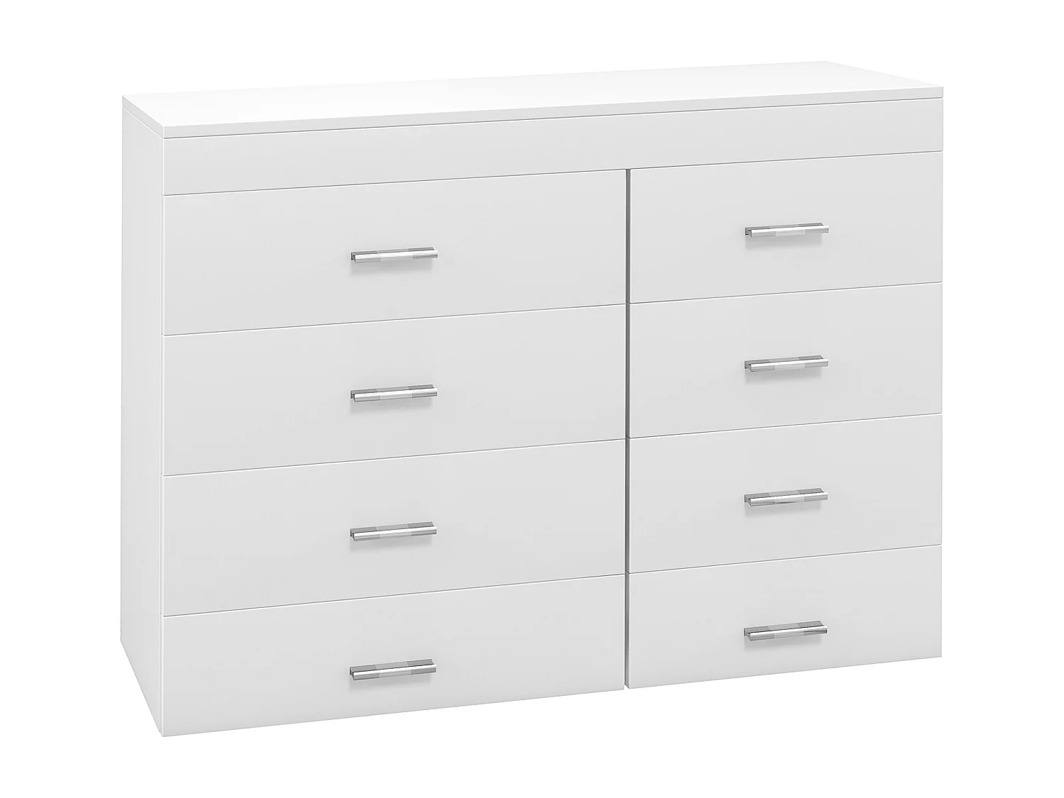 Mobile con cassetti cassettiera per camera in legno bianca