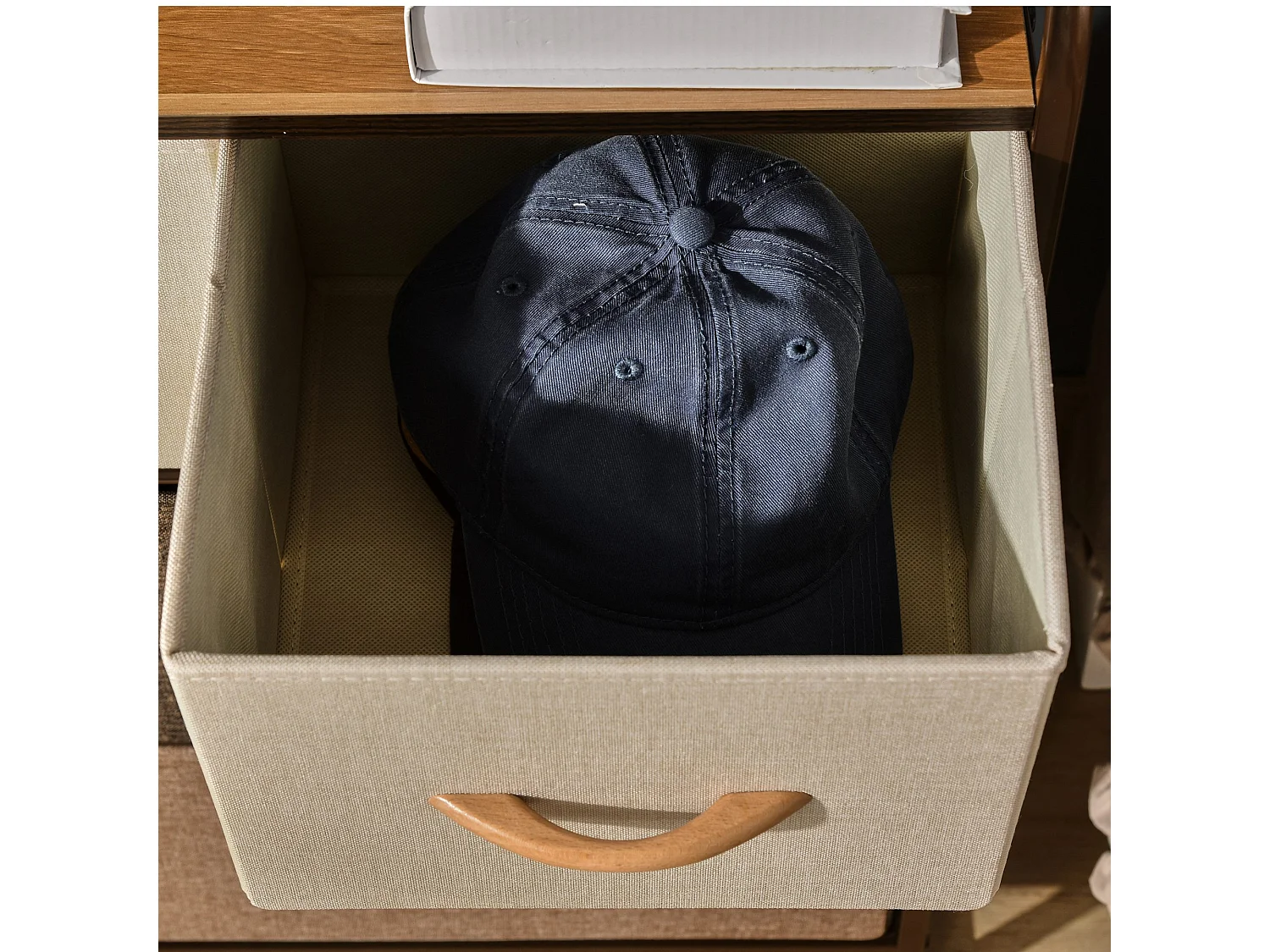 Cassettiera 4 cassetti pieghevoli in acciaio e mdf 58x29x78.5cm