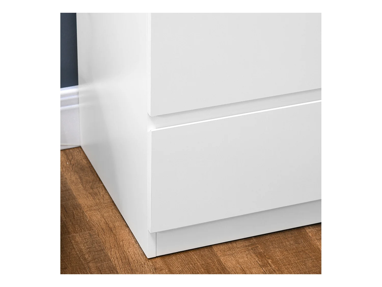 Cassettiera 6 cassetti in legno truciolato 80x39x115 cm bianca