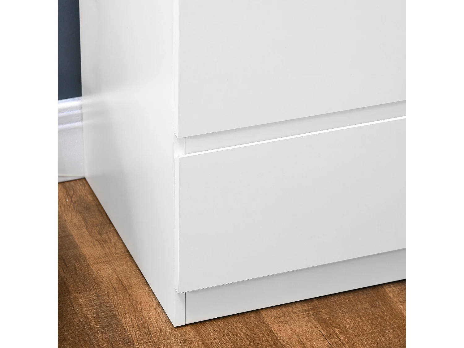 Cassettiera 6 cassetti in legno truciolato 80x39x115 cm bianca