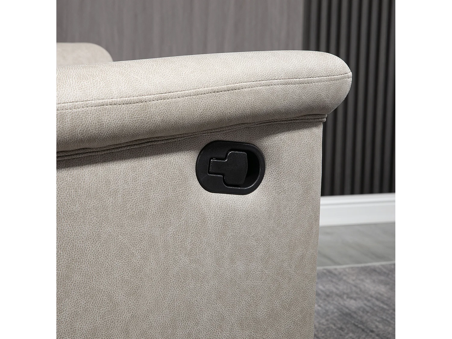 Poltrona reclinabile 135° con poggiapiedi e poggiatesta grigio