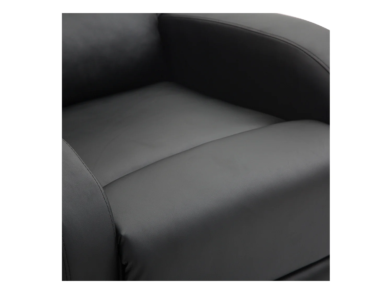 Poltrona relax reclinabile in ecopelle nero