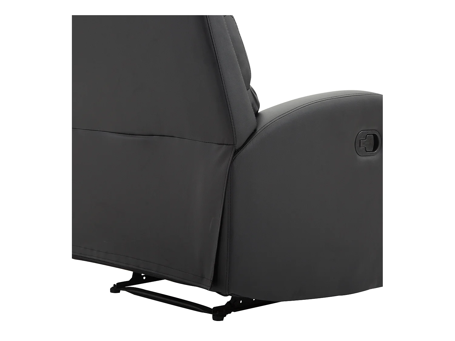 Poltrona relax reclinabile in ecopelle nero