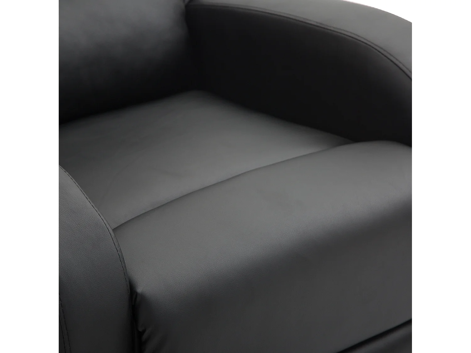 Poltrona relax reclinabile in ecopelle nero