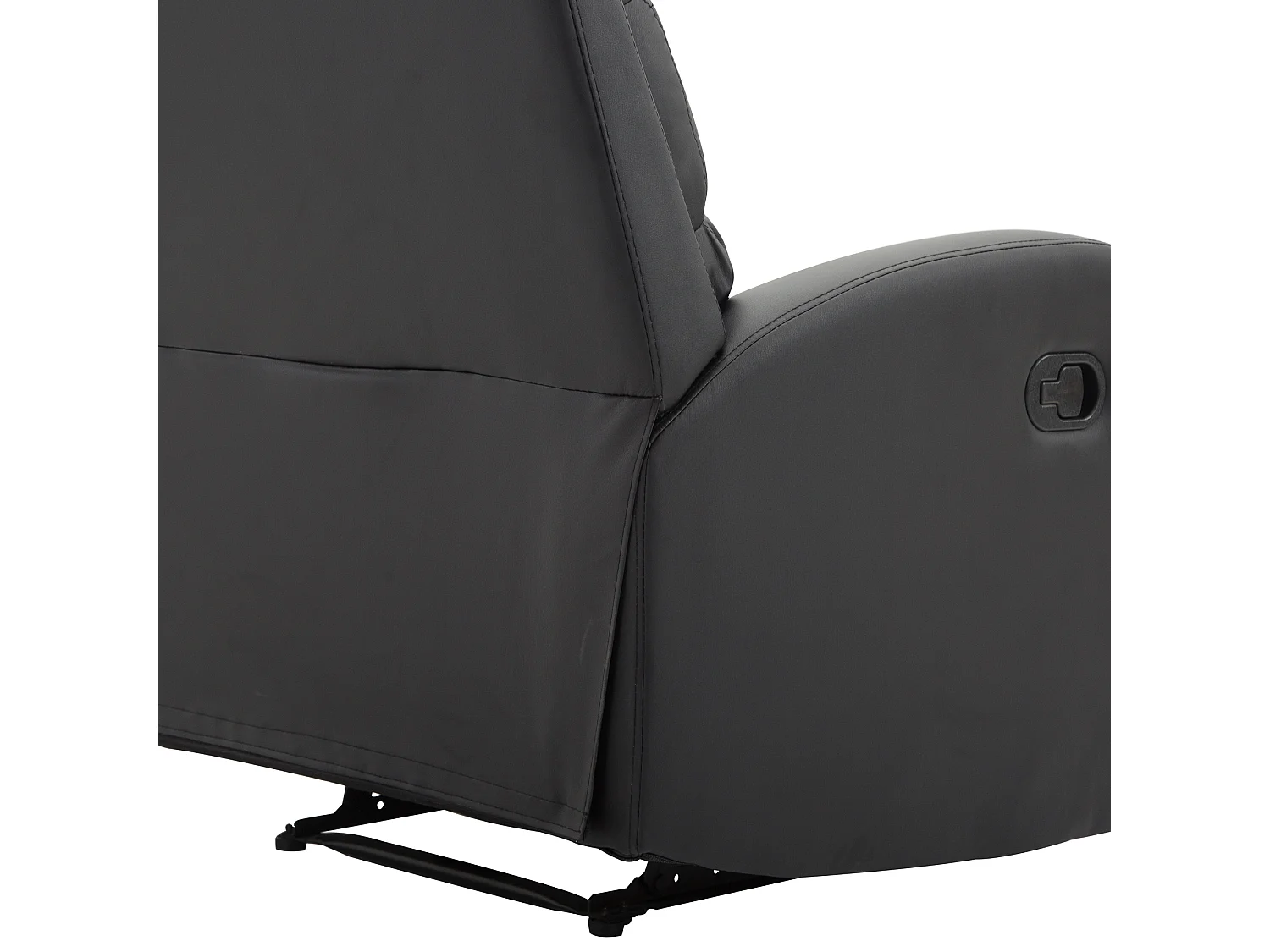 Poltrona relax reclinabile in ecopelle nero