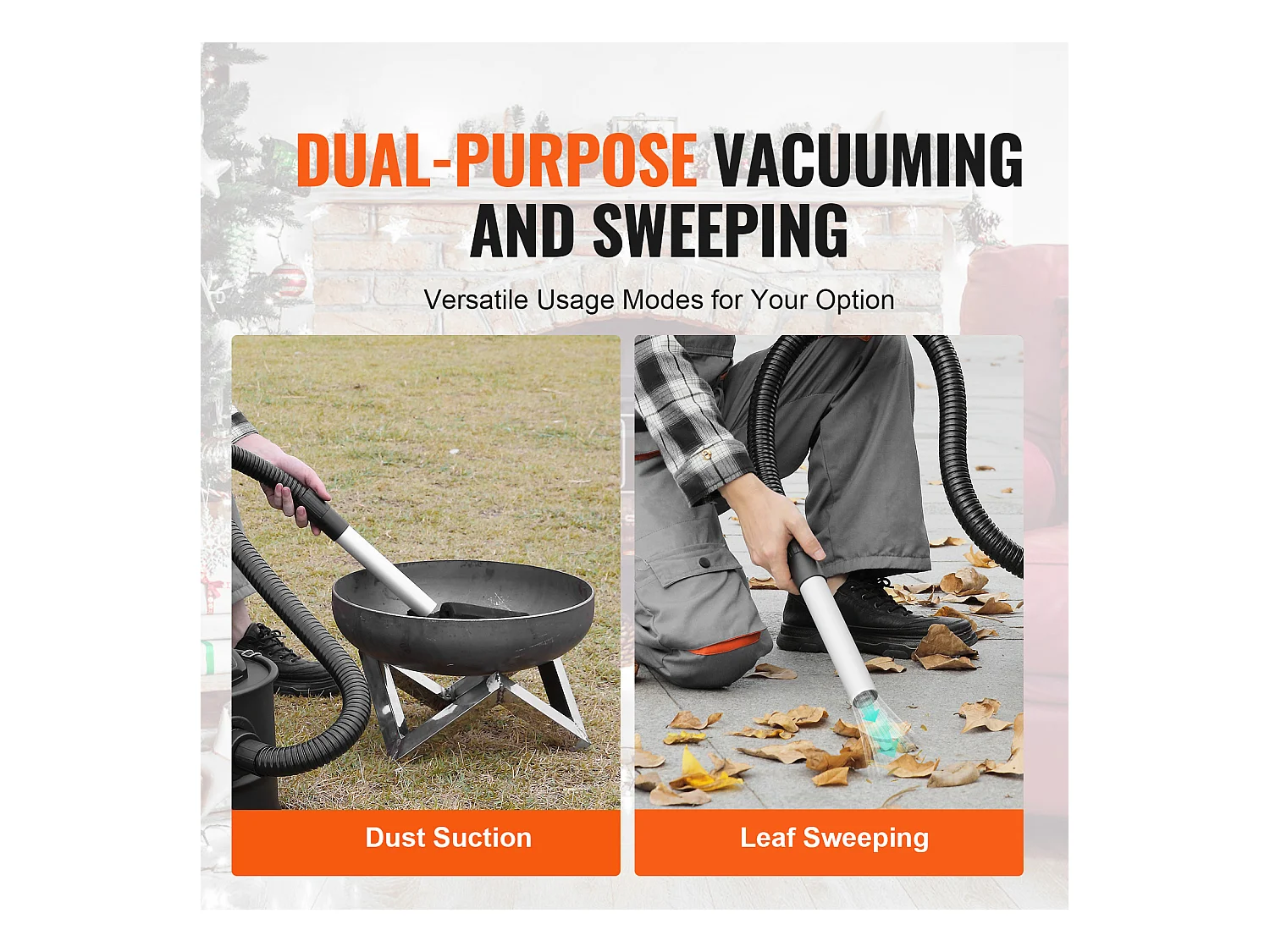 Aspirateur SucceBuy Aspirateur à Cendres 15L, 1200W pour Cheminées et Poêles à Granulés