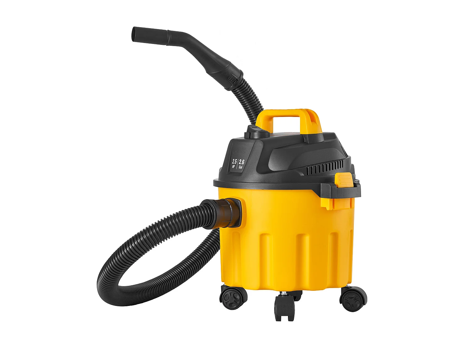 Aspirateur Eau et Poussiere  Sec/Humide SucceBuy, 1,49kW 10 L de Pointe avec Accessoires de Buse Jaune