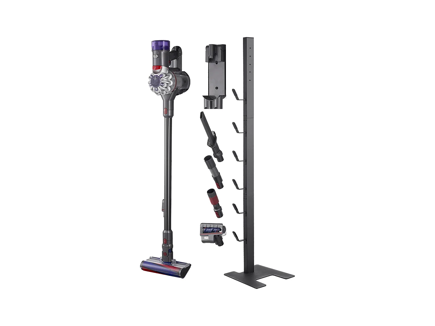 Staubsaugersupport SucceBuy, Stabiler Lagerungshalter für Dyson, Kompatibel mit Mehreren Modellen mit 6 Haken