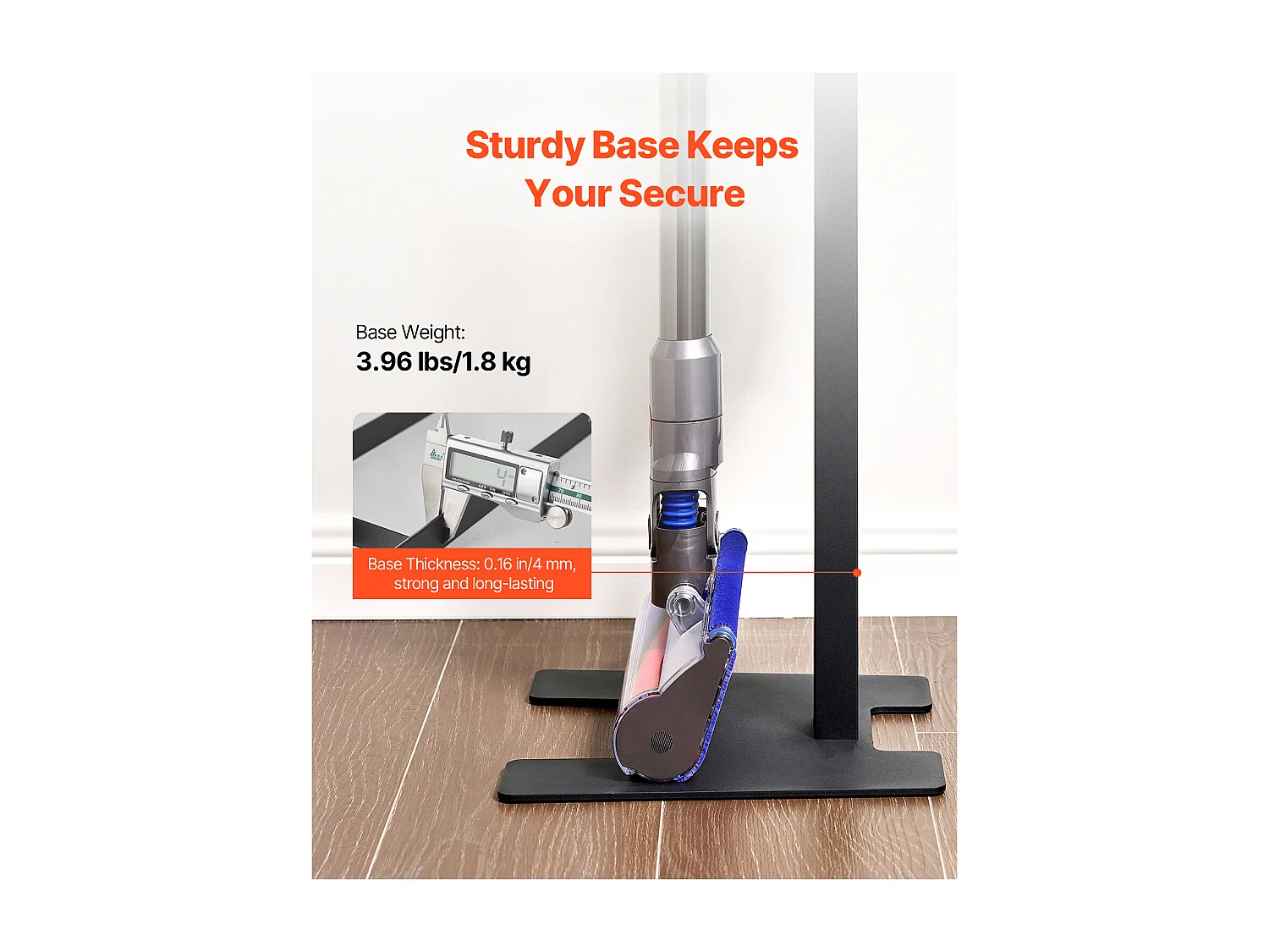 Support d'Aspirateur SucceBuy, Support de Rangement Stable pour Dyson, Compatible Multi-Modèles avec 6 Crochets