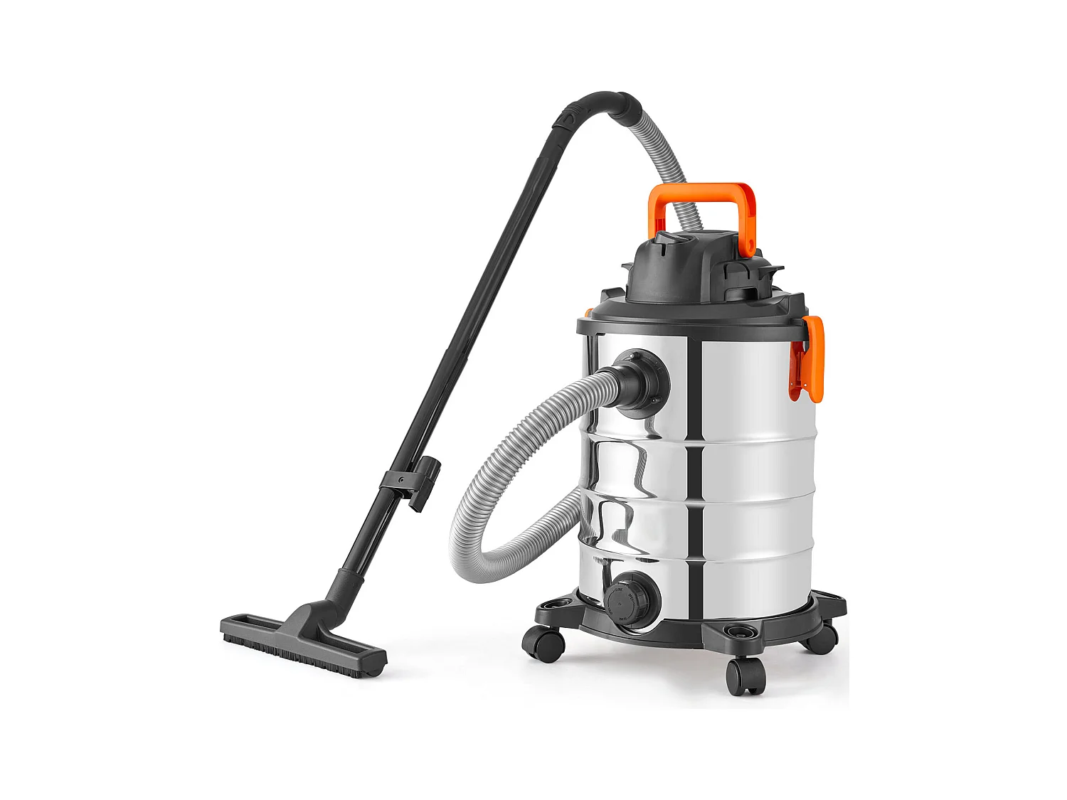 Aspirateur Eau et Poussiere Sec/Humide SucceBuy,4,47kW 30 L Buse Acier Inoxydable Argent