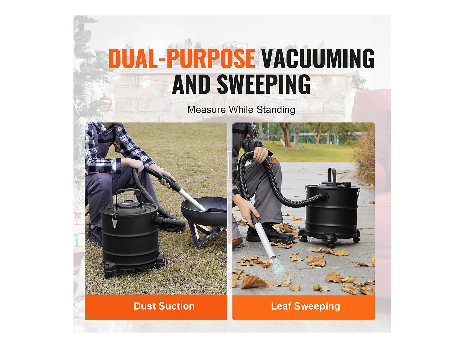 Aspirateur à cendres électrique 20L 1200W SucceBuy, Aspirateur Ash Vac, Cheminées, Poêles à Granulés, Grills, BBQ