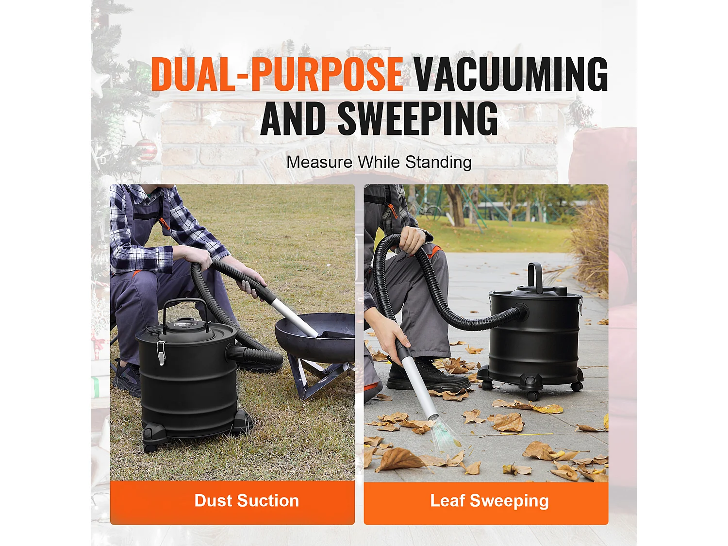 Aspirateur à cendres électrique 20L 1200W SucceBuy, Aspirateur Ash Vac, Cheminées, Poêles à Granulés, Grills, BBQ