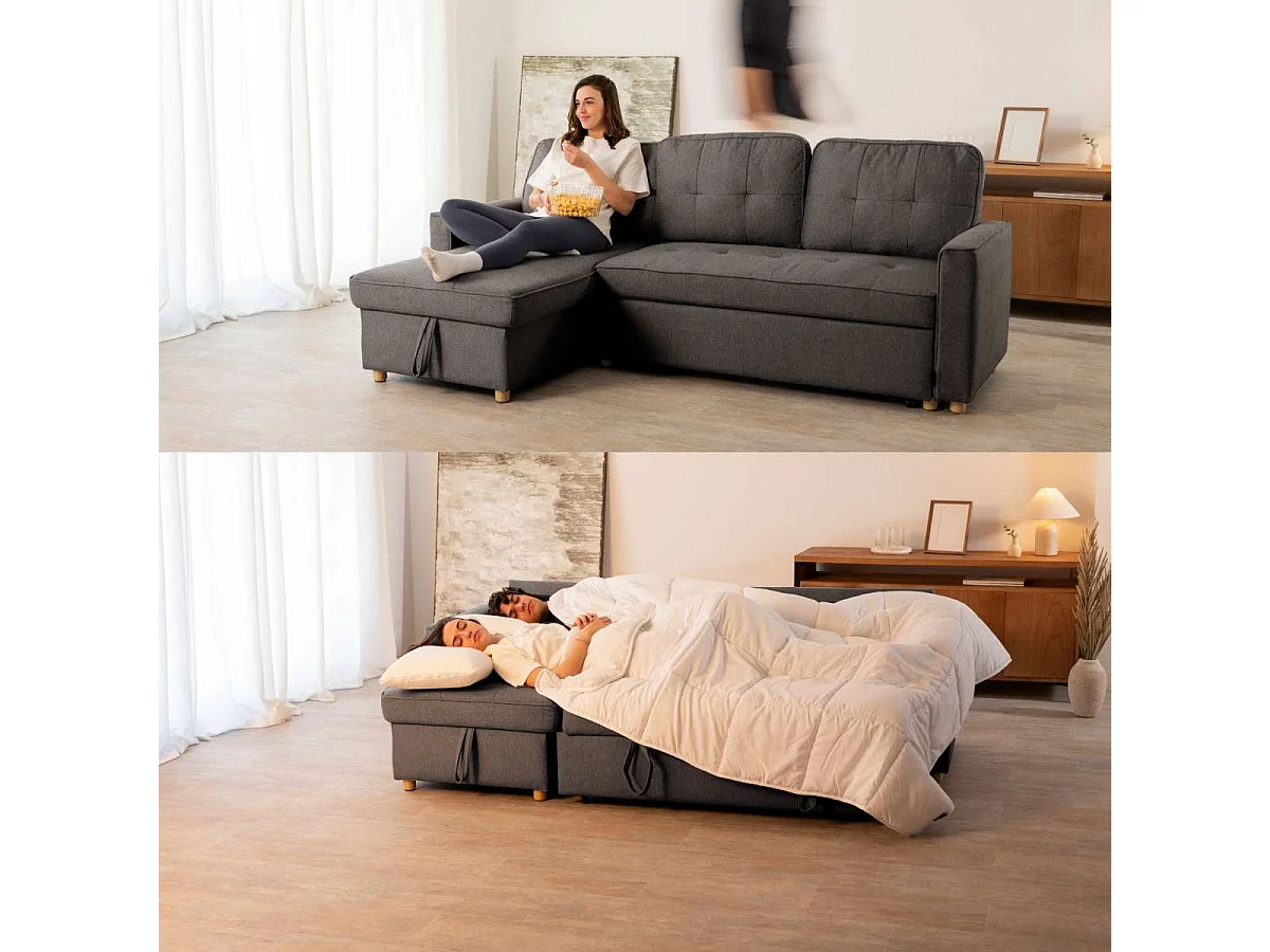 Sofá Cama  Haven Gris Antracita - Nalui