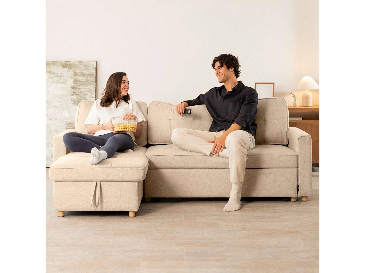 Sofá Cama  Haven Beige - Nalui