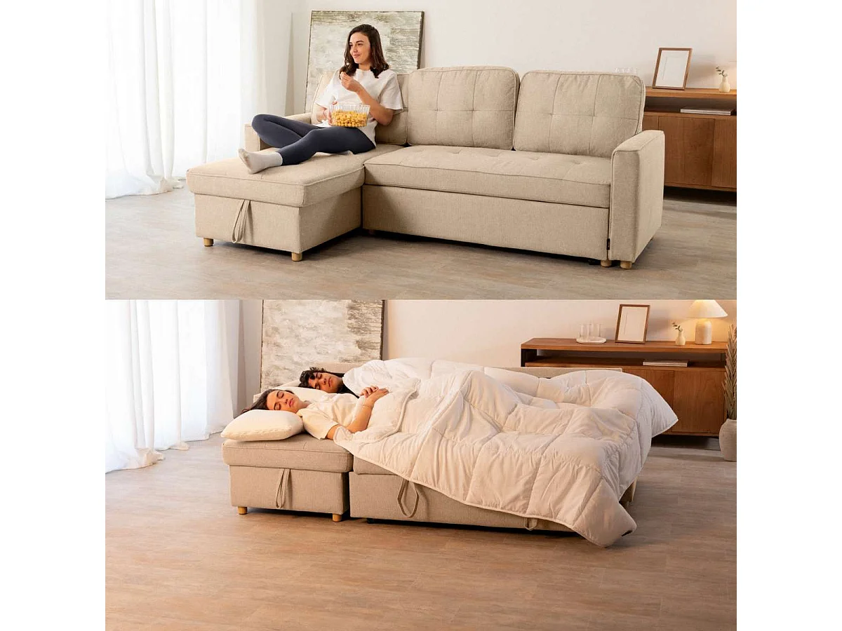 Sofá Cama  Haven Beige - Nalui