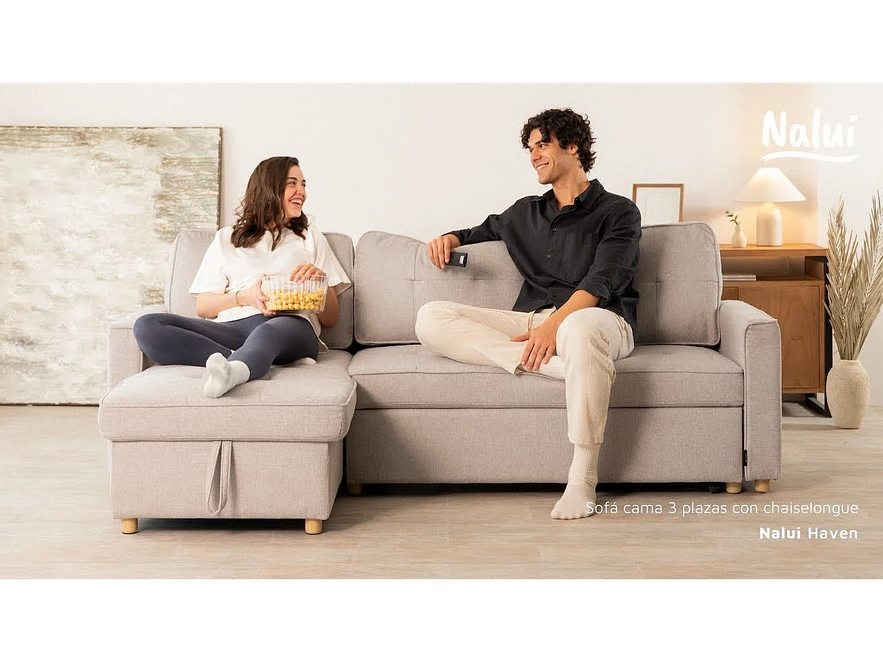 Sofá Cama  Haven Beige - Nalui