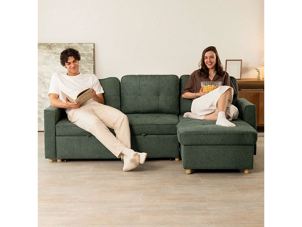 Sofá Cama  Haven Verde - Nalui