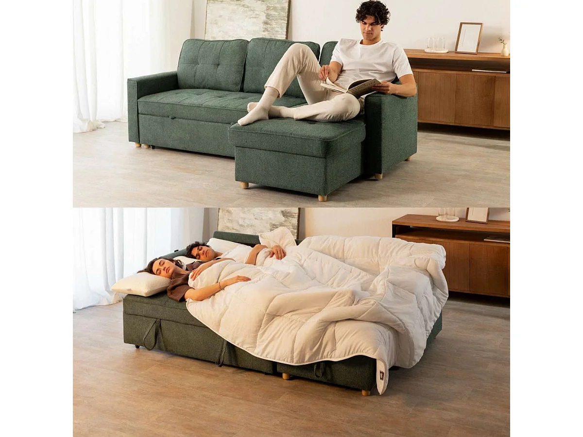 Sofá Cama  Haven Verde - Nalui