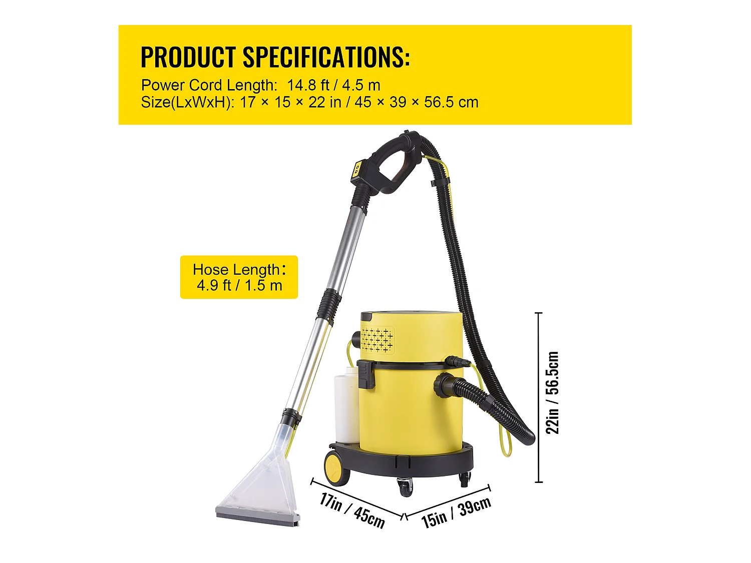 Aspirateur SucceBuy 4-En-1 5.3 Gal 2 Peak HP avec Télécommande