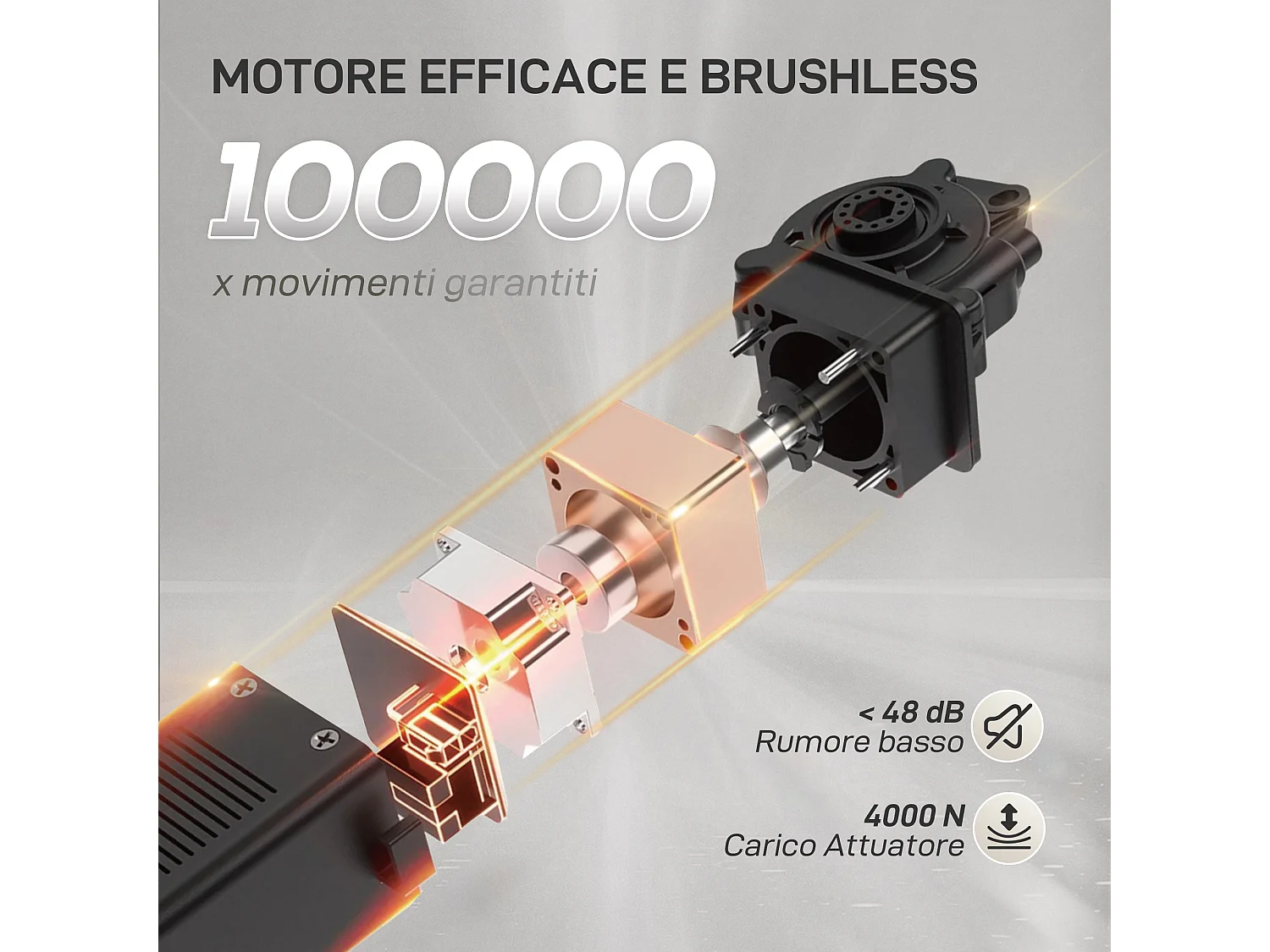 Poltrona reclinabile elettrica brushless con poggiapiedi grigia