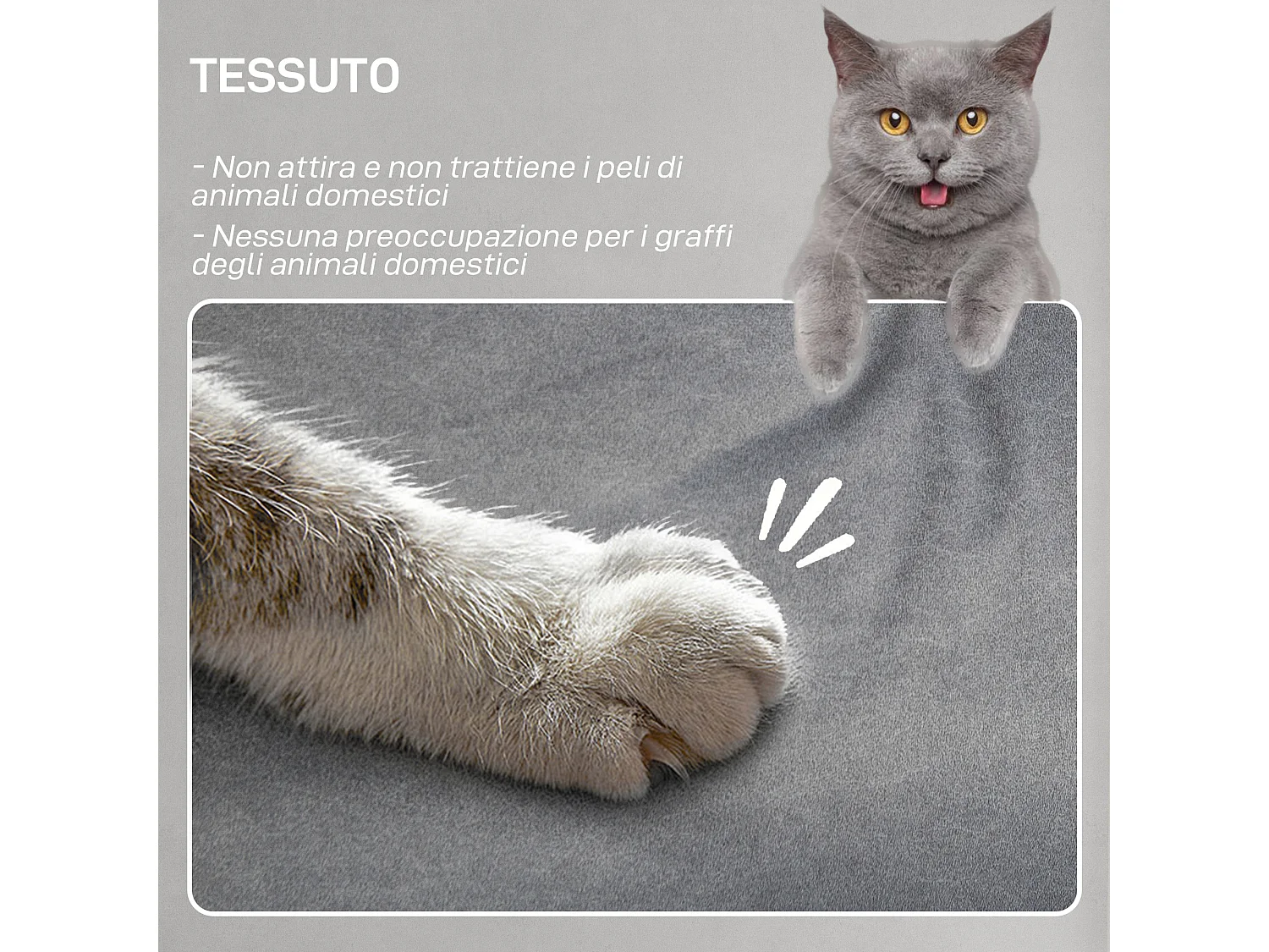 Poltrona reclinabile elettrica brushless con poggiapiedi grigia