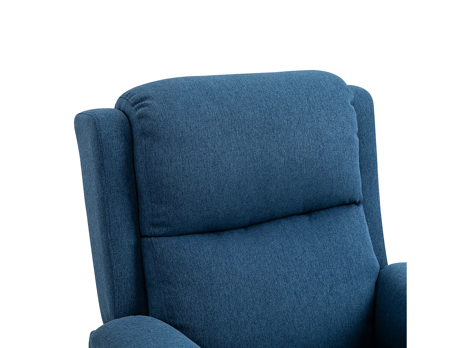 Poltrona reclinabile elettrica con schienale in lino blu