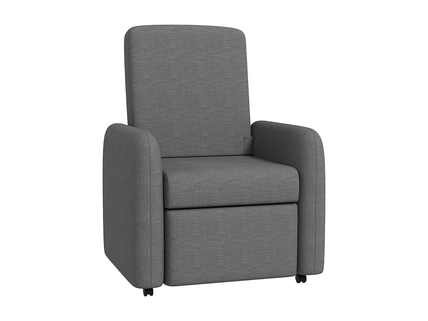 Poltrona reclinabile 115° max con poggiapiedi 76x78.5x102 cm grigio