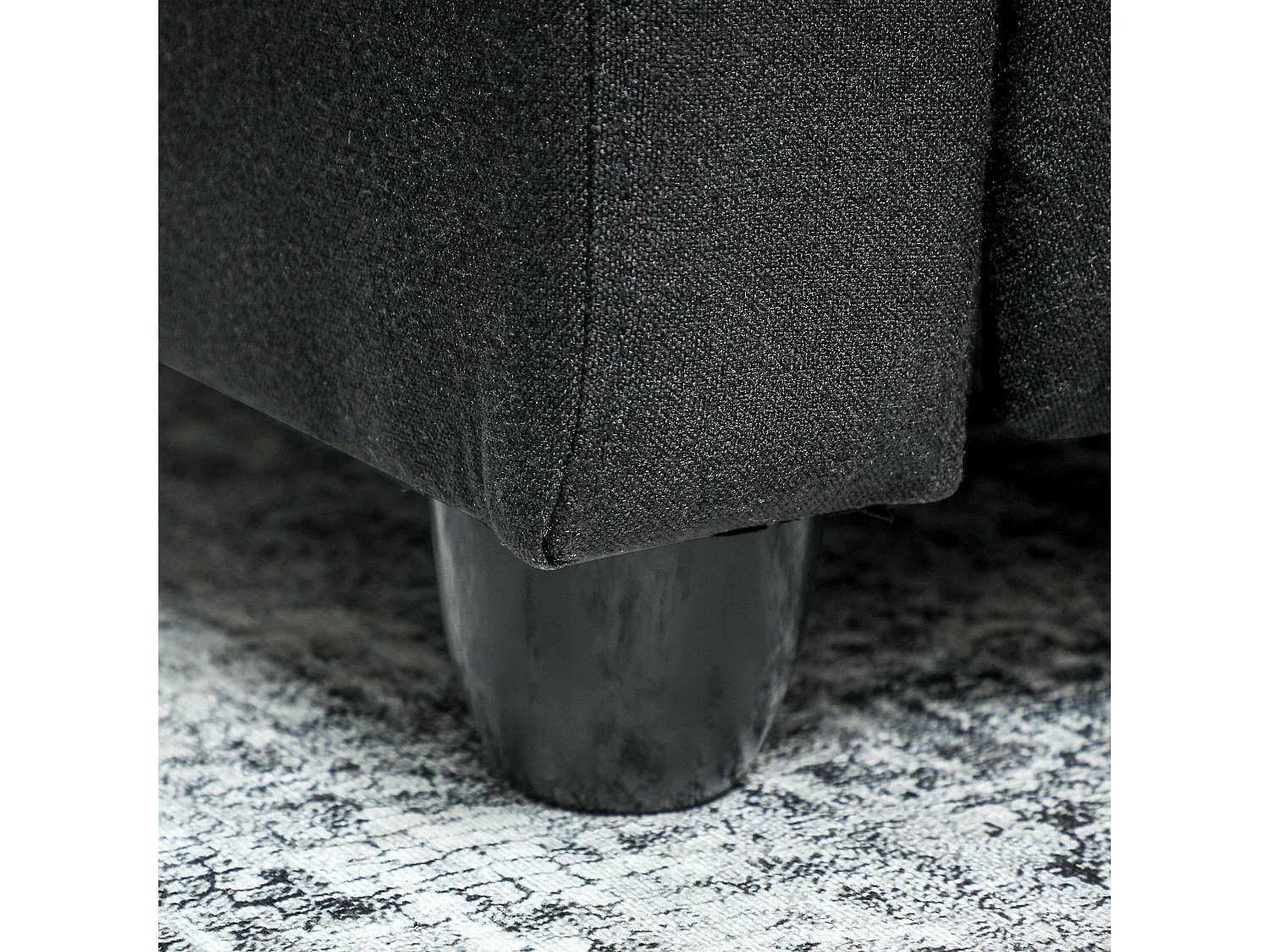 Poltrona relax reclinabile manualmente con poggiapiedi in tessuto nero