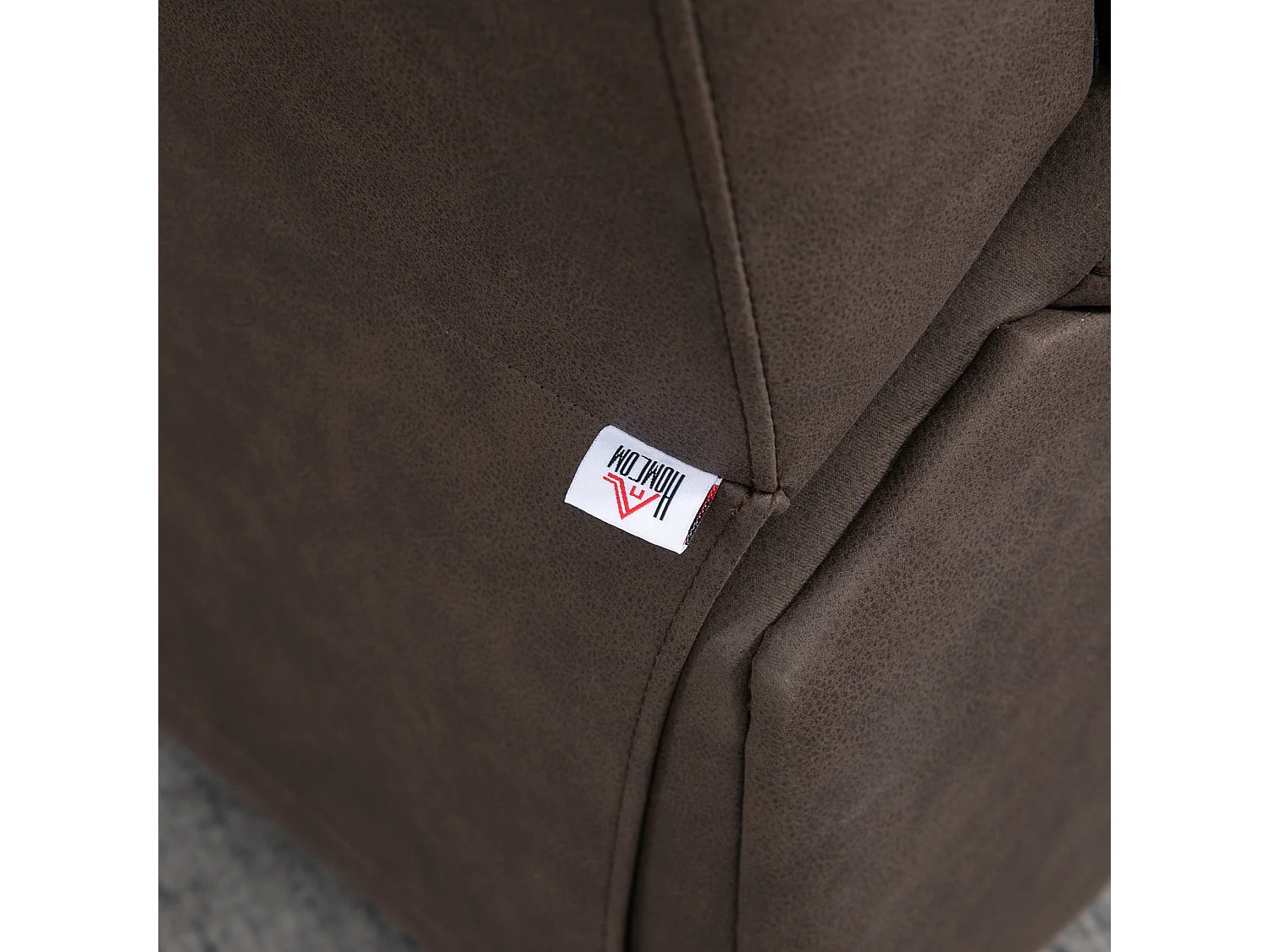 Poltrona relax con reclinazione manuale e poggiapiedi marrone