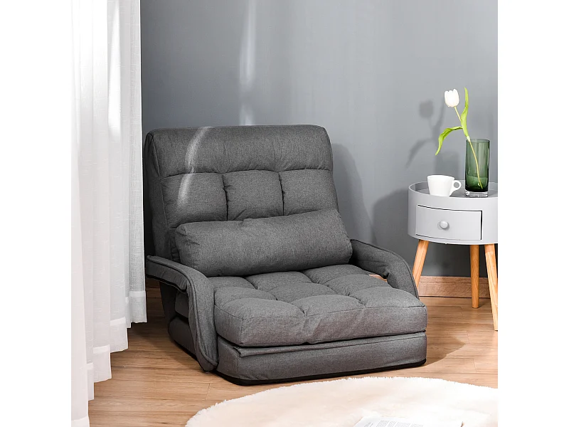 Poltrona letto singolo con schienale reclinabile su 5 livelli