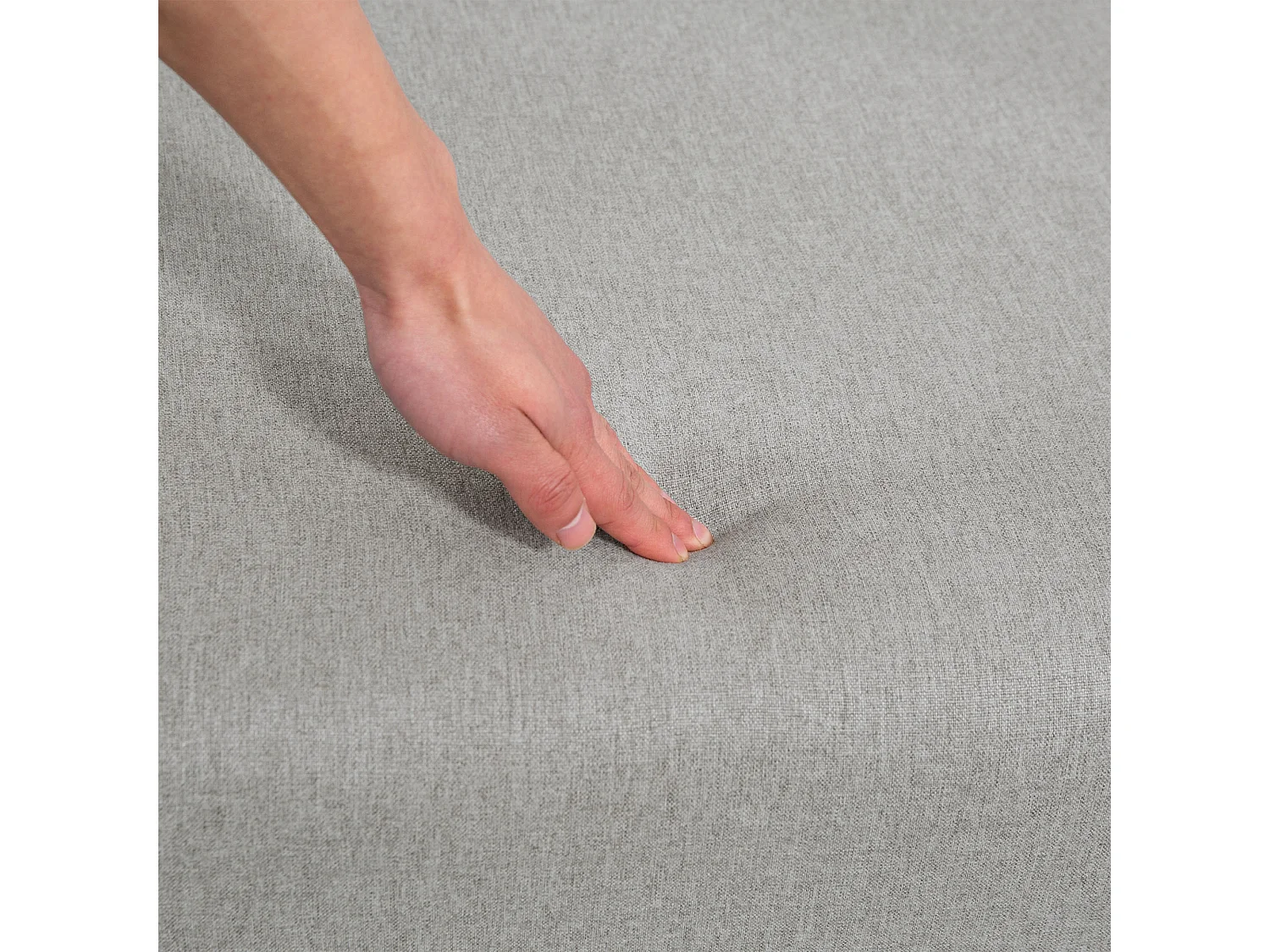 Poltrona da pavimento convertibile in chaise longue grigio chiaro