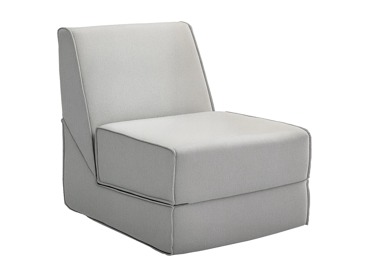 Poltrona da pavimento convertibile in chaise longue grigio chiaro
