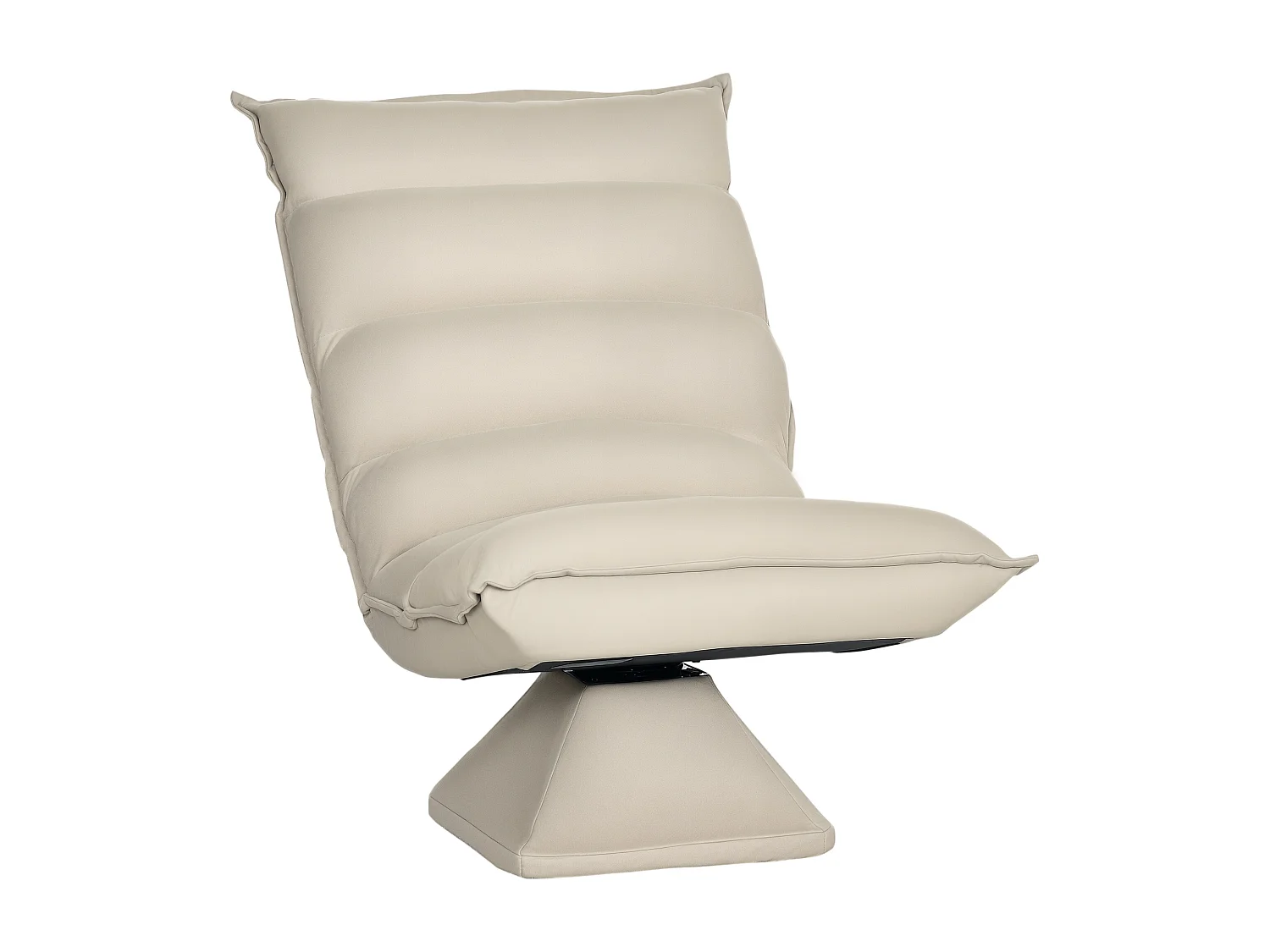 Poltrona in tessuto reclinabile a 3 livelli e girevole a 360°