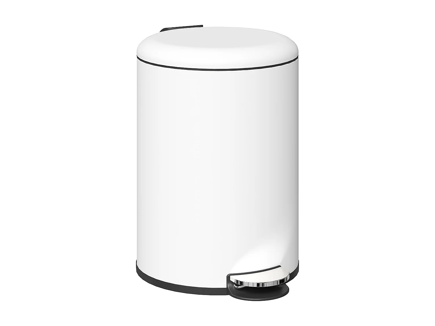 Bidone immondizia a pedale da 20l in metallo e pp 36x30x44.5 cm crema