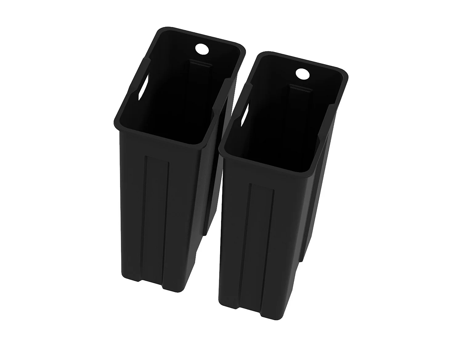 Bidone immondizia a 2 sezioni da 20l in acciaio e pp 45.8x36x51.6 cm