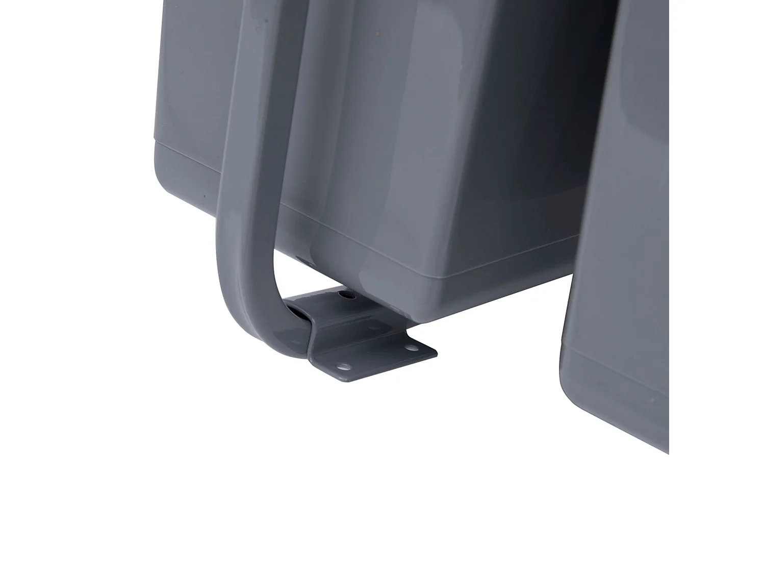 Pattumiera estraibile per cucina da 40l con 3 contenitori grigio