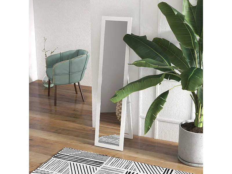 Specchio moderno a parete o muro con cornice piedini e ganci