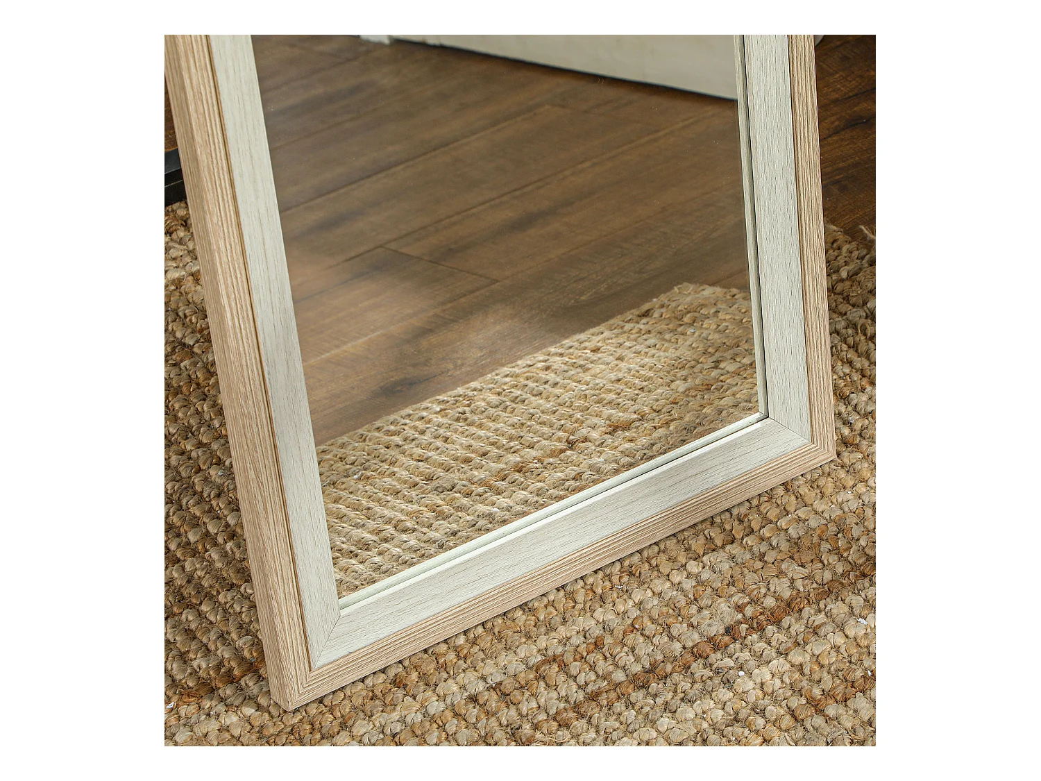 Specchio moderno a figura intera autoportante e da parete bicolore