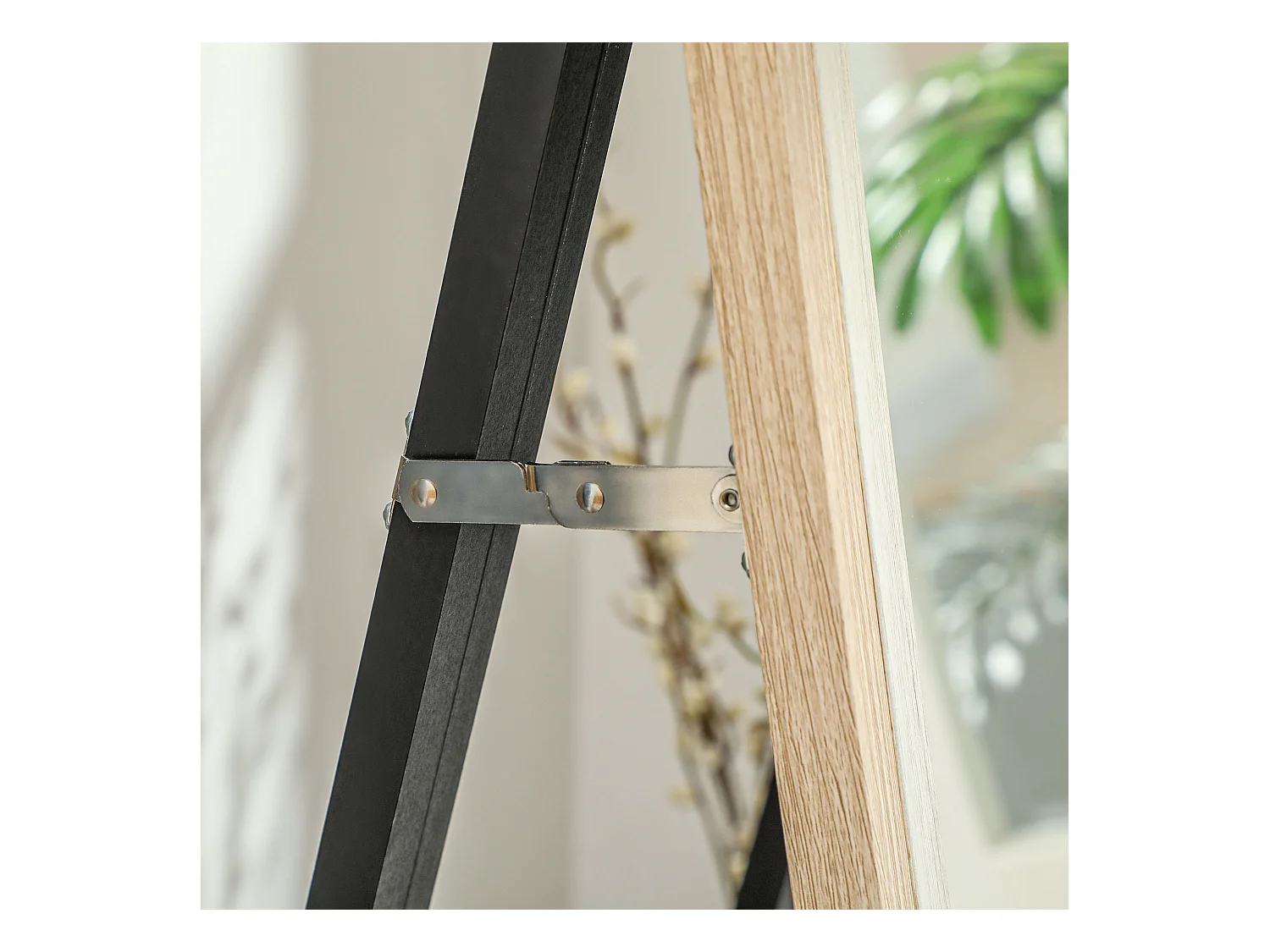 Specchio moderno a figura intera autoportante e da parete bicolore