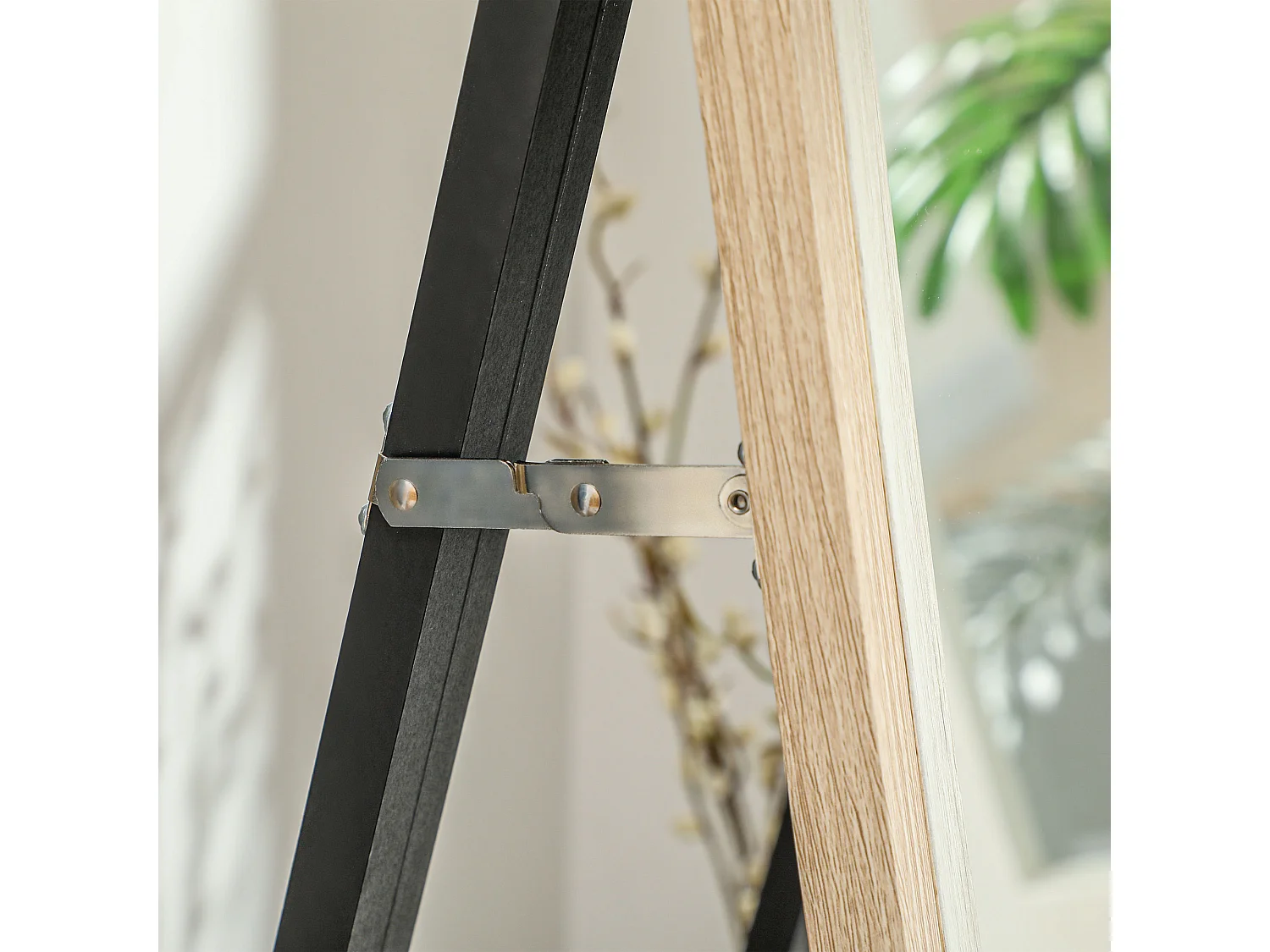 Specchio moderno a figura intera autoportante e da parete bicolore