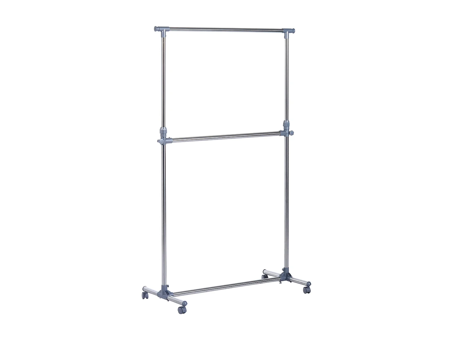 Stand appendiabiti altezza regolabile con 4 ruote girevoli