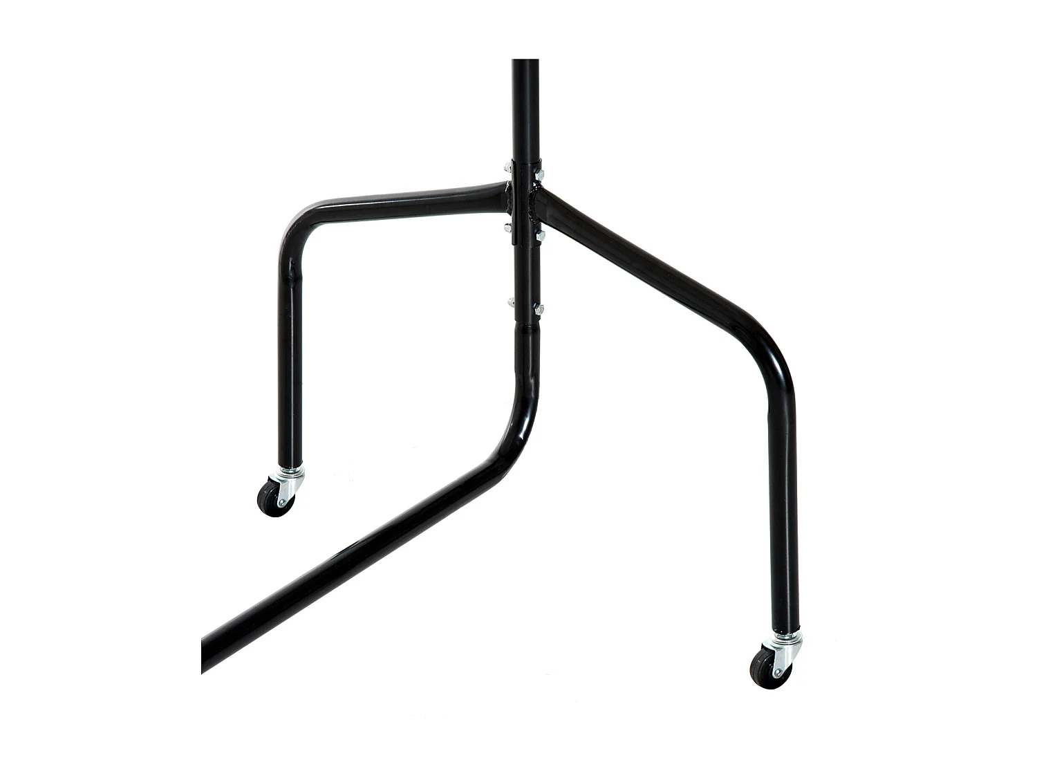 Rella appendiabiti attaccapanni in metallo nero con rotelle