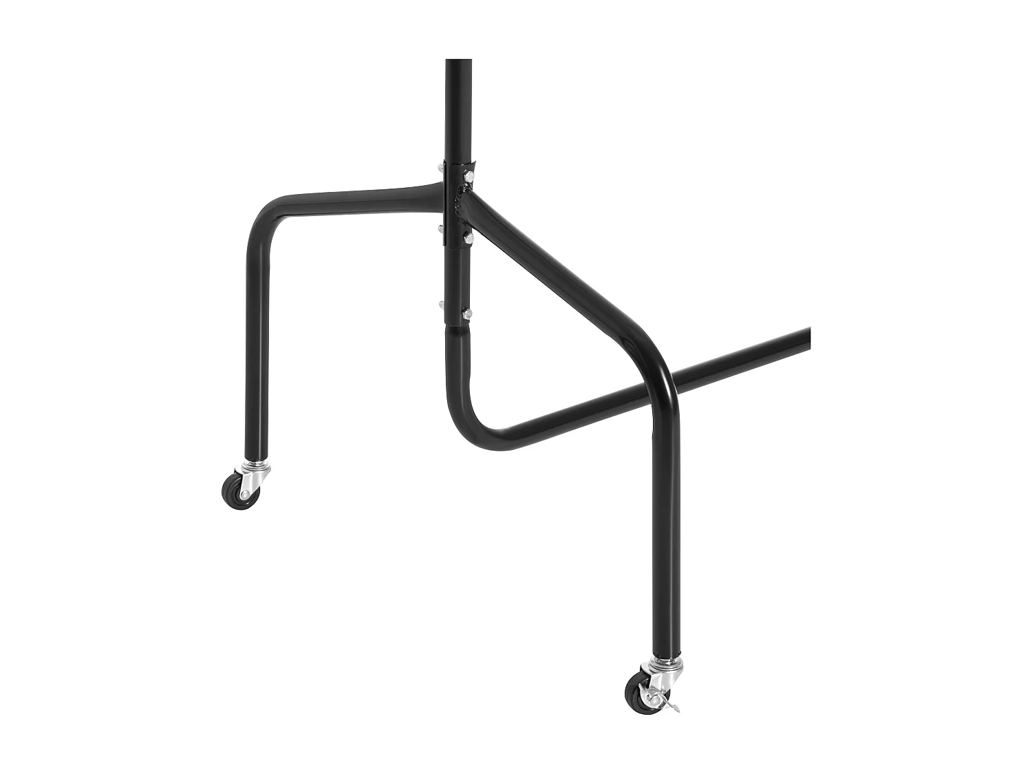 Rella appendiabiti attaccapanni in metallo nero con rotelle