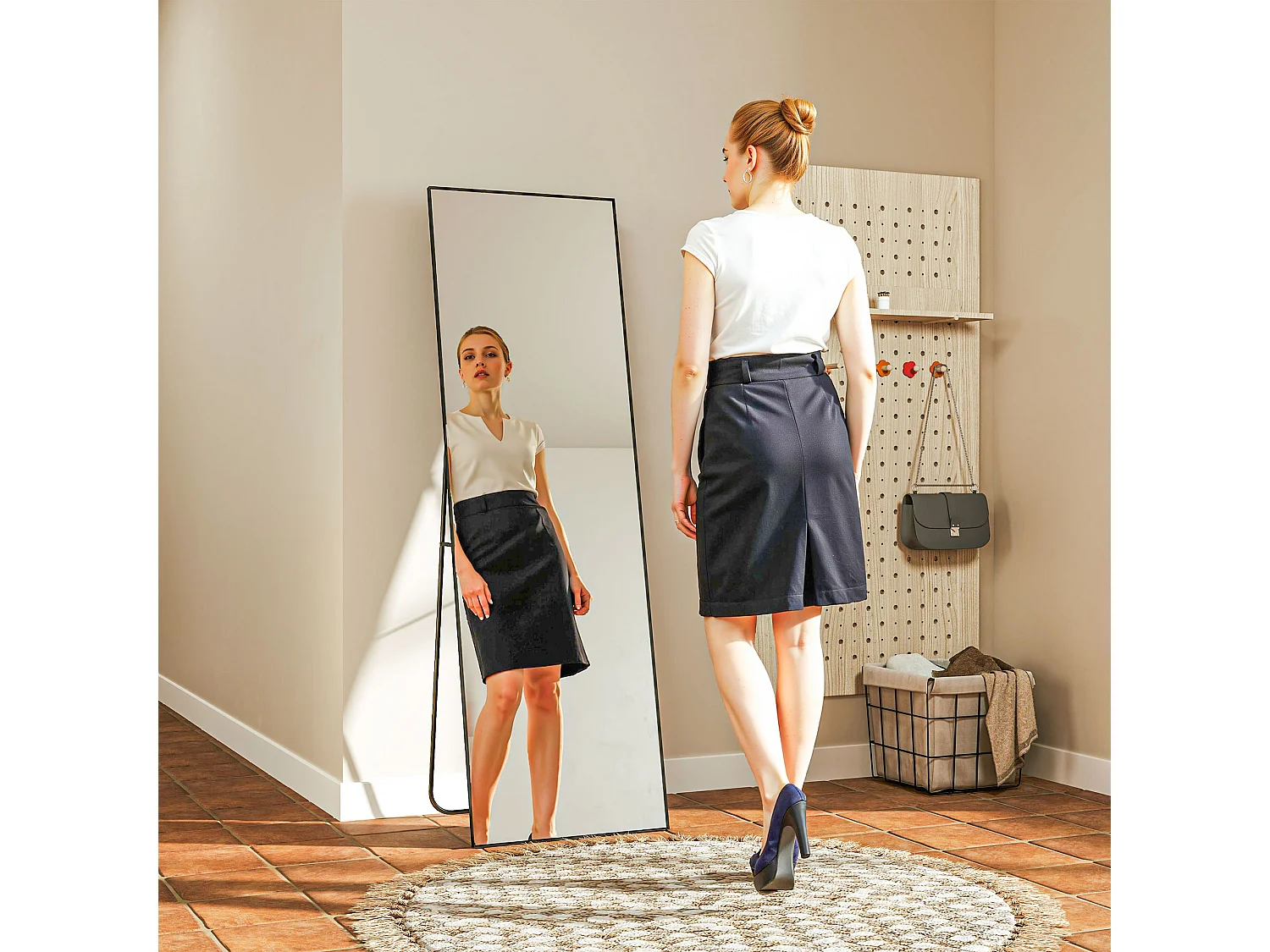 Specchio da terra figura intera autoportante o da parete 40x150 cm