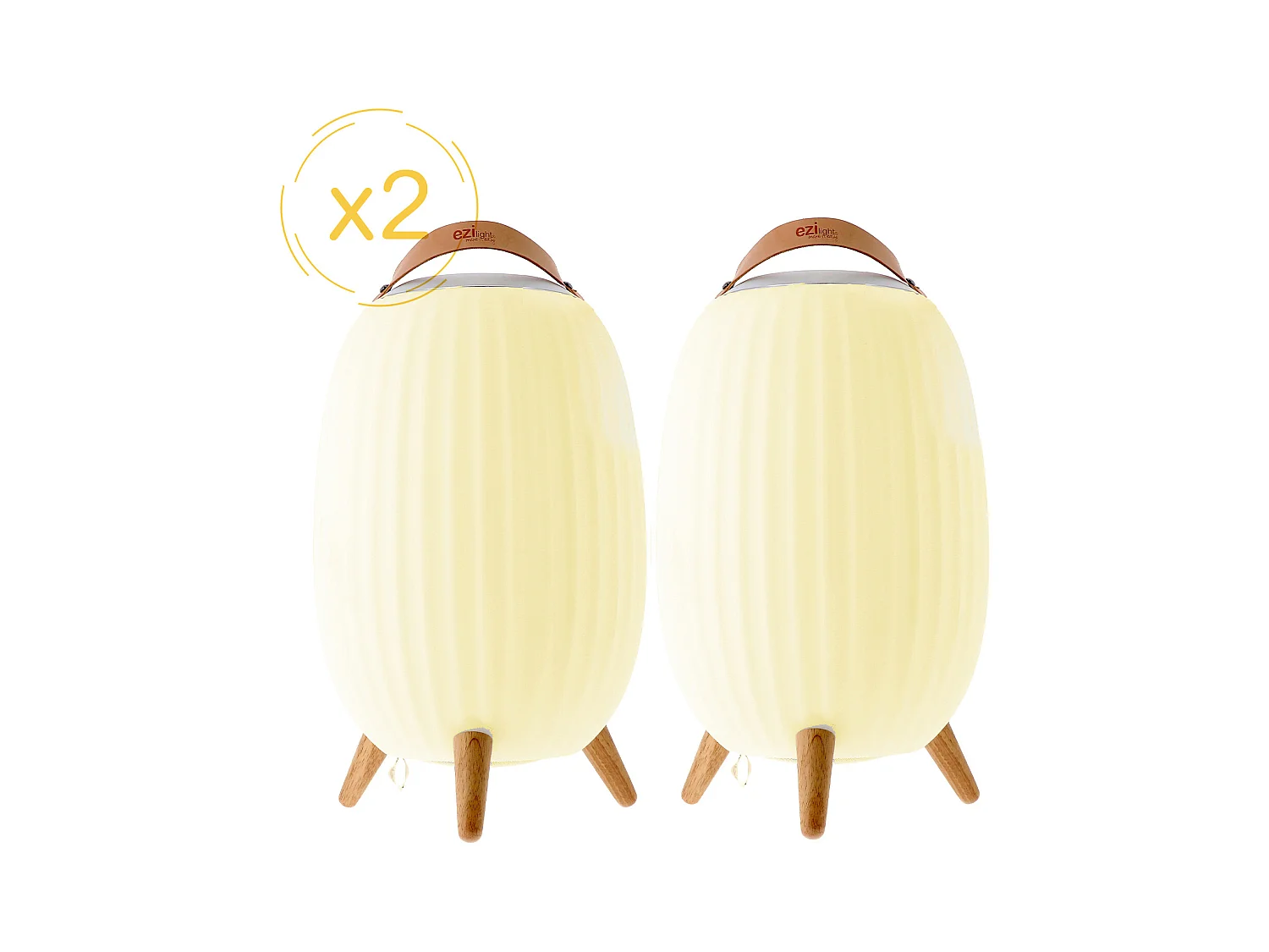 Lanterne nomade musicale EZIlight® Ambiant XL - Pack de 2 lampes