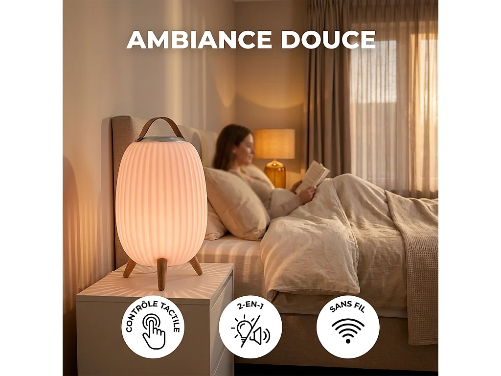 Lanterne nomade musicale EZIlight® Ambiant XL - Pack de 2 lampes