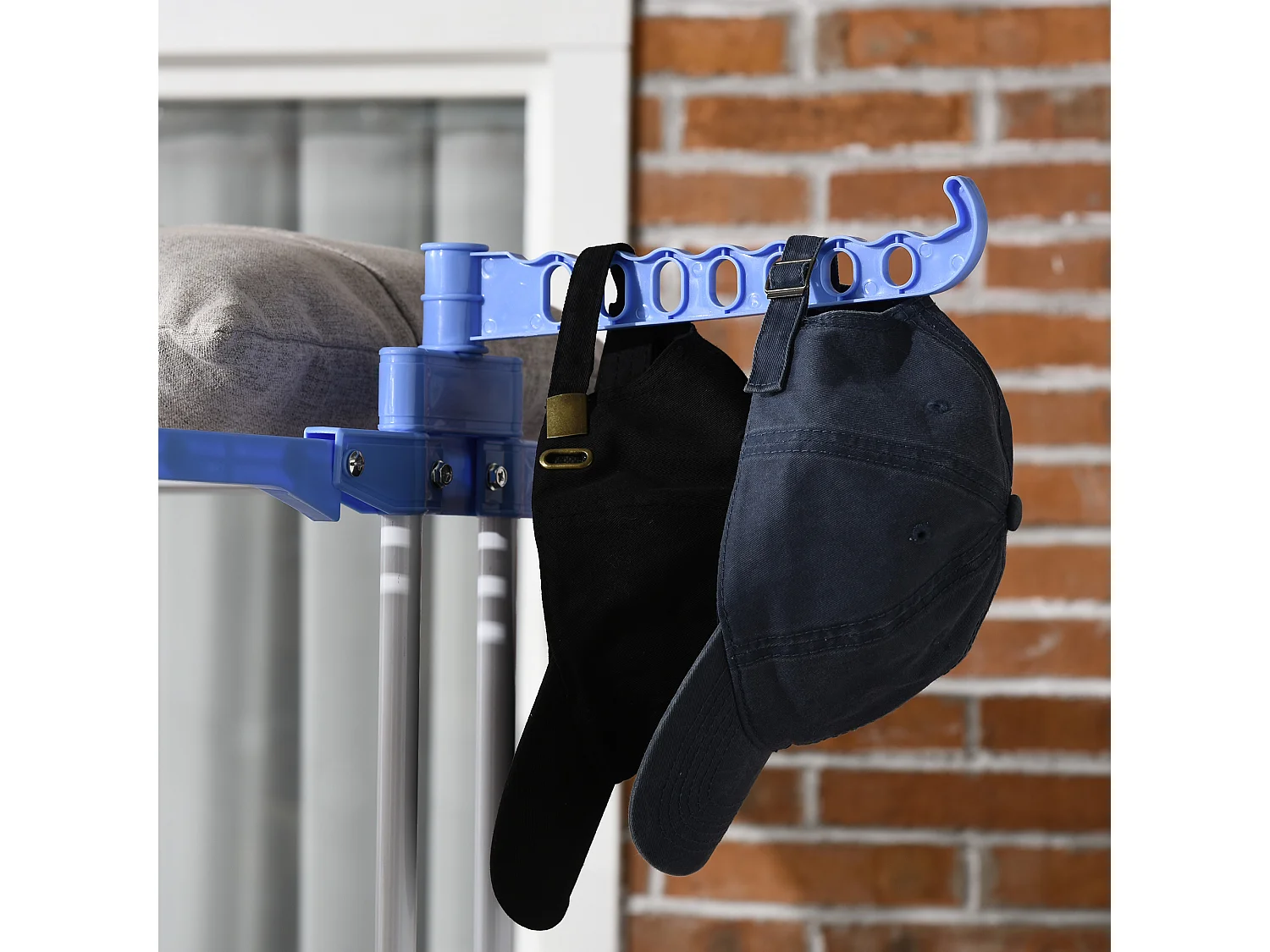 Stendibiancheria 4 livelli con 4 ruote girevoli bianco argento